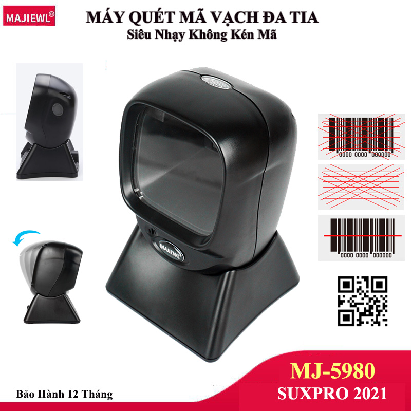 May doc ma vach, máy quét mã vạch symbol, máy quét mã vạch antech - máy quét mã vạch đa tia 1d 2d qrcodemajiewl mj-5980 suxpro phiên bản giới hạn 2021 - ứng dụng mã vạch trong nhà máy sản xuất